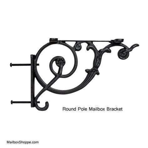 mailbox bracket for round metal post|mailbox mounting brackets metal pole.